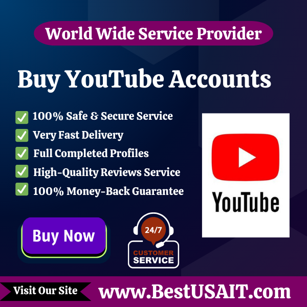 Buy Youtube Accounts - Full Verified Youtube Accounts